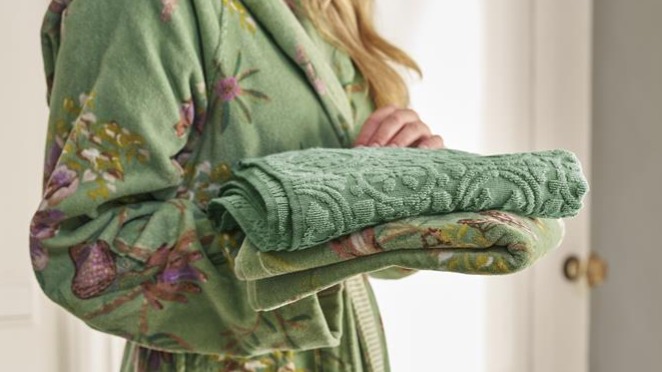 Badjas Pip Studio Secret Garden - Green mood towels