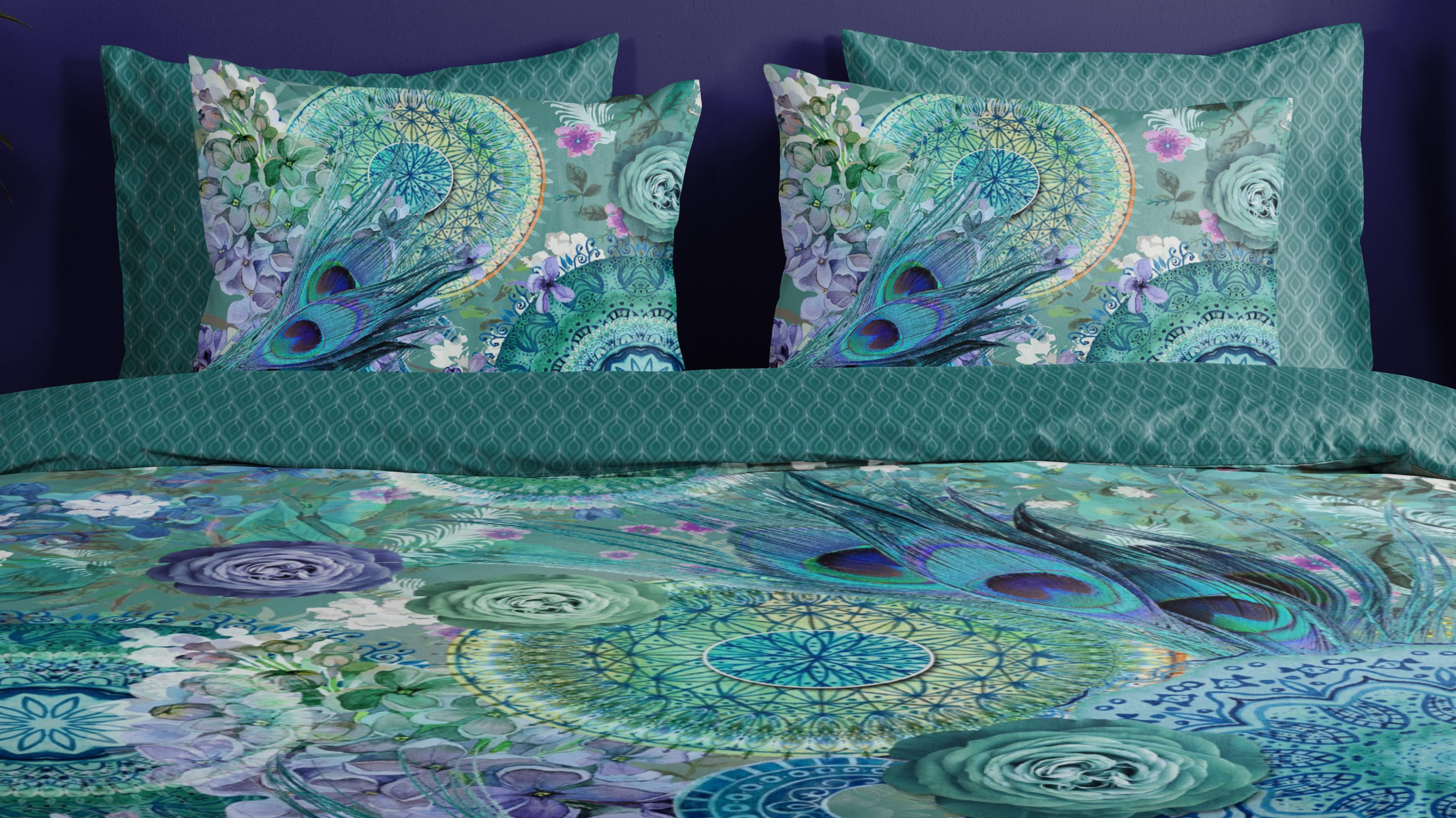 Dekbedovertrek Hip Kari - Green close up