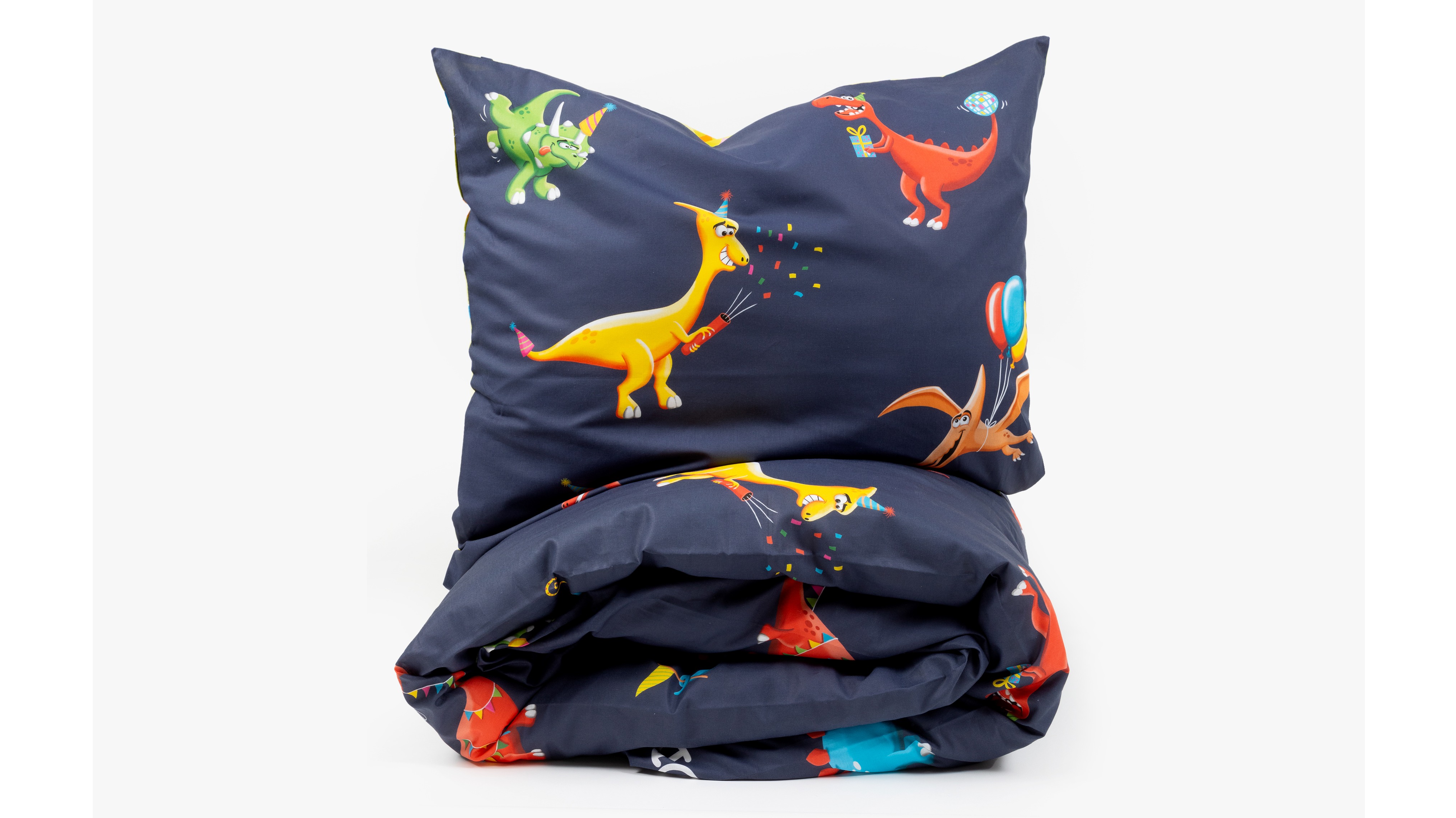 Dekbedovertrek Woody Single Dino - Multi pillow