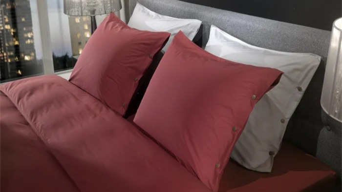 Dekbedovertrek Yellow Percale - Spicy Red mood