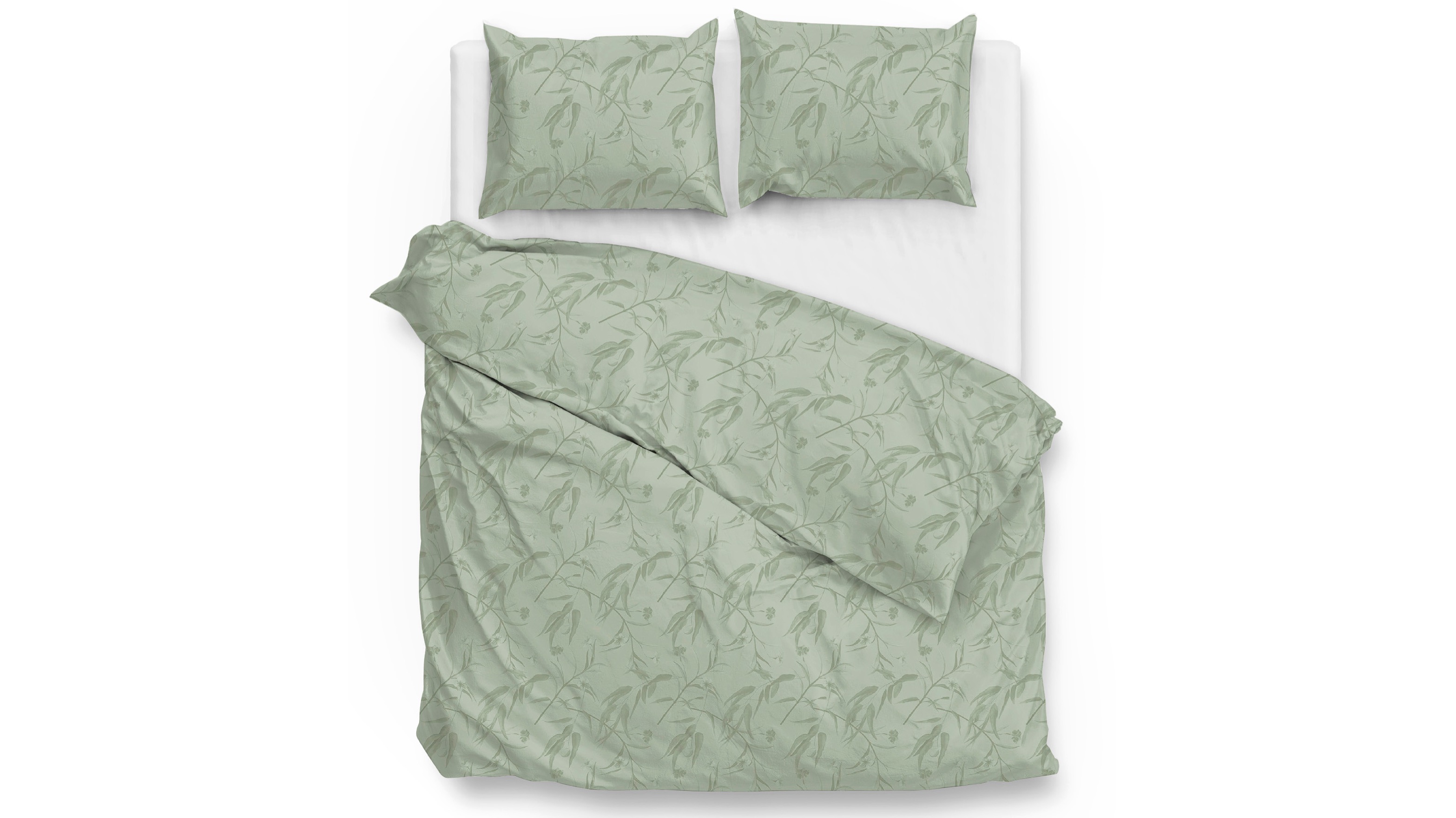 Dekbedovertrek ZoHome Fiori Di Satinado - Foam Green