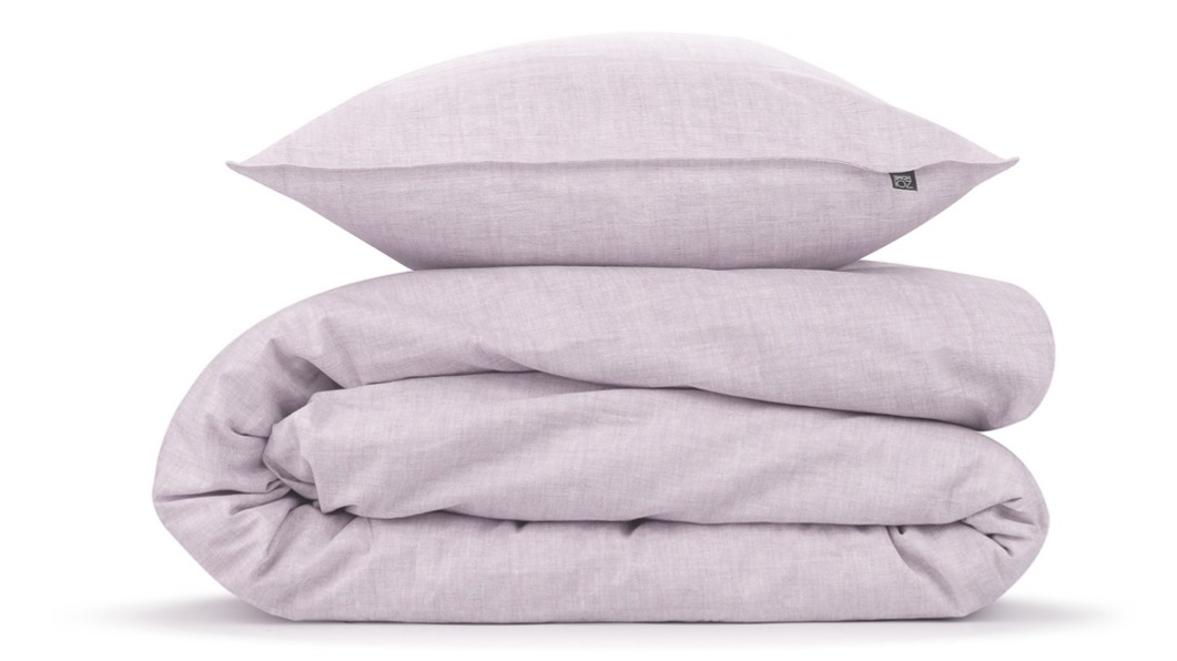 Dekbedovertrek ZoHome Lino - Grey Lilac folded