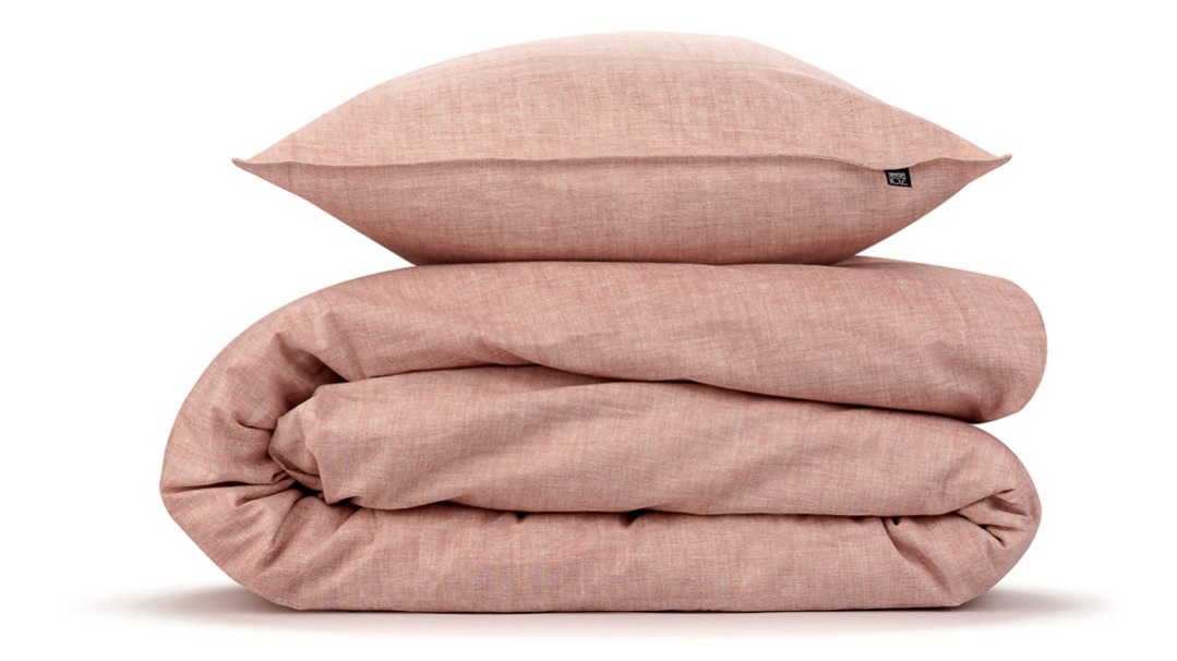 Dekbedovertrek ZoHome Lino - Old Rose folded