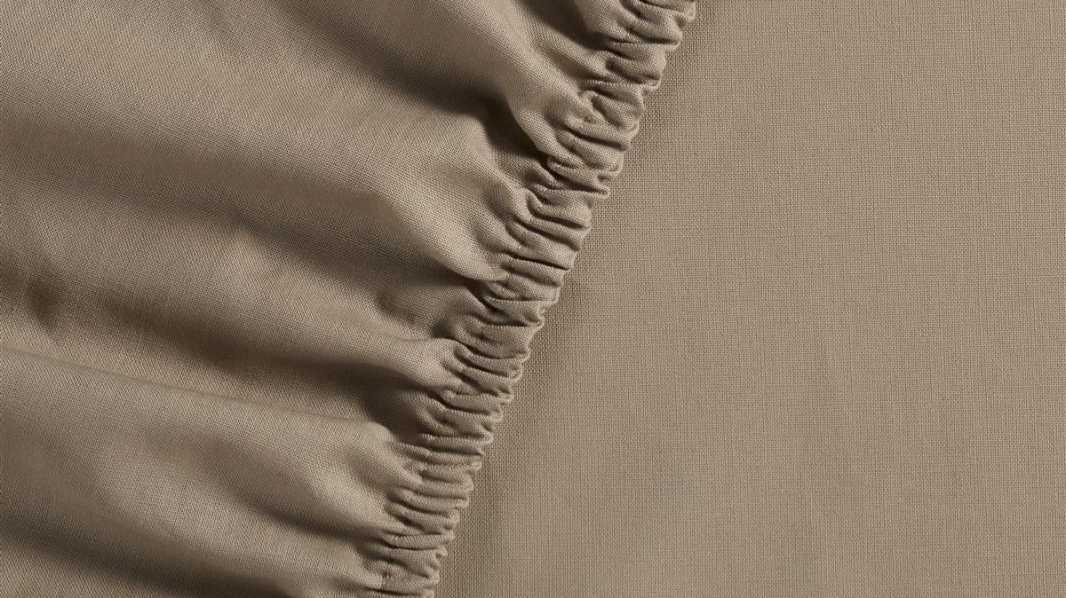 Hoeslaken Ambiante Jersey - Taupe detail