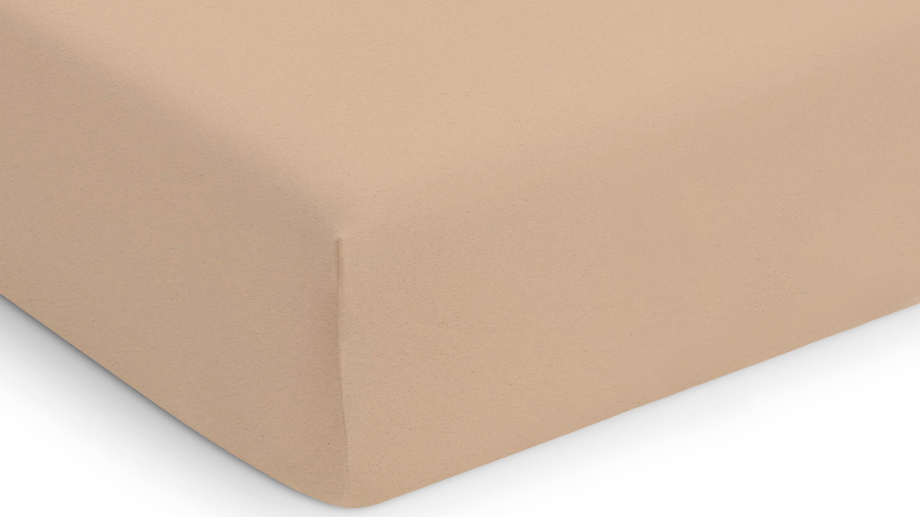 hoeslaken romanette flanel stretch camel