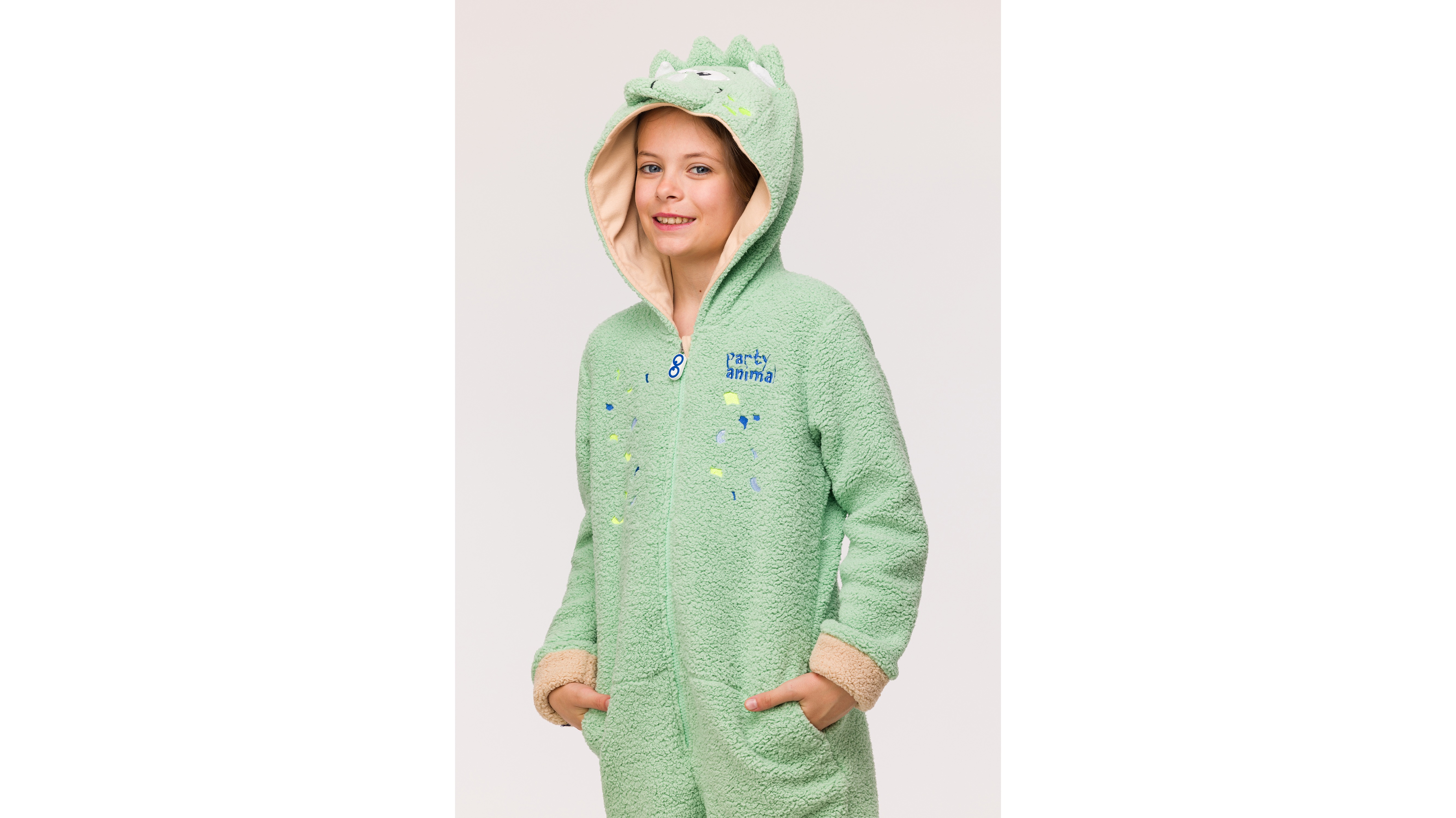 Onesie Unisex Woody Dino - Licht groen mood