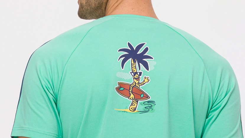 Pyjama Heren Studio Woody Surf Club Pocket - Groen detail back