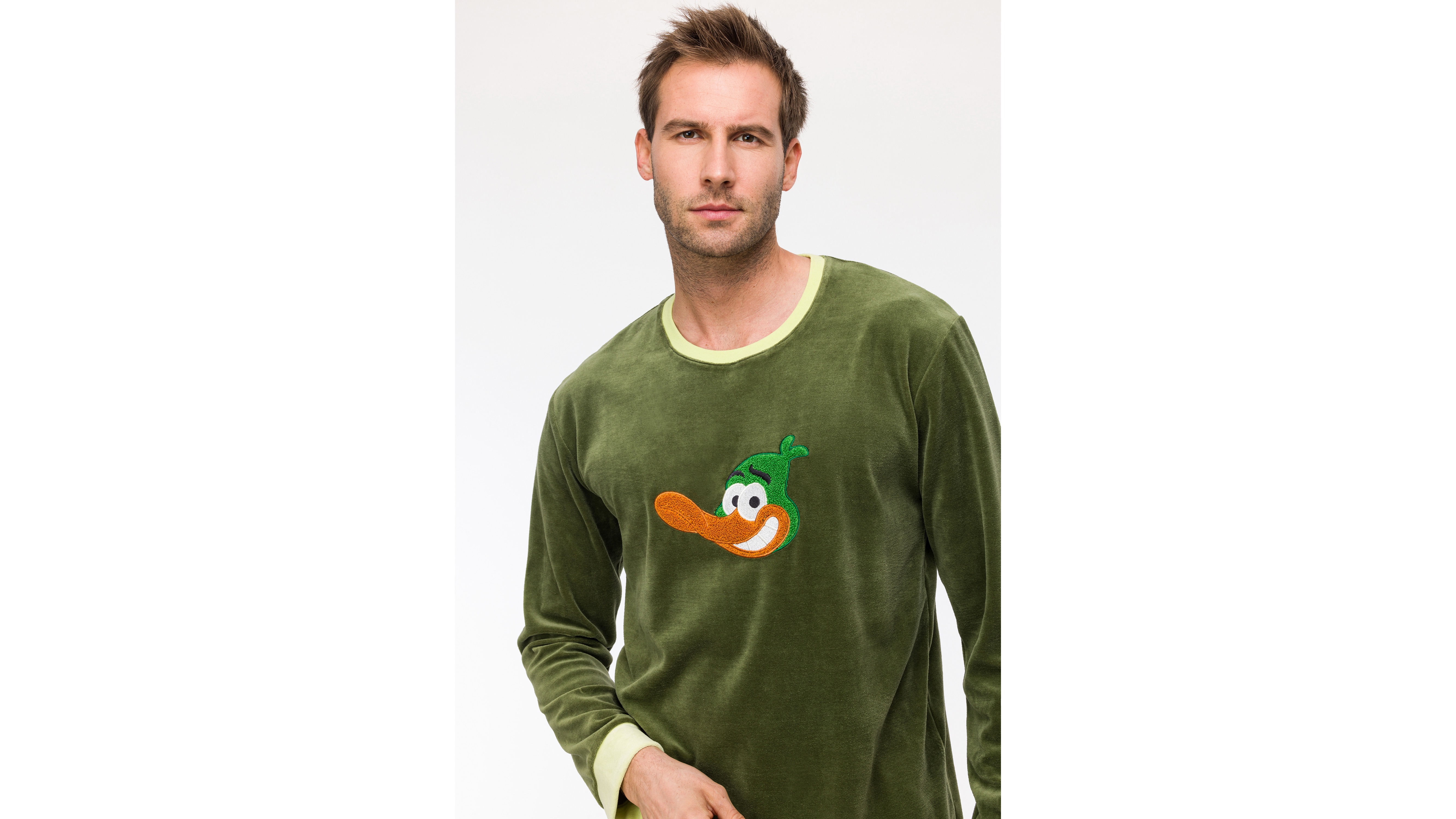 Pyjama Heren Woody Duck - Green mood