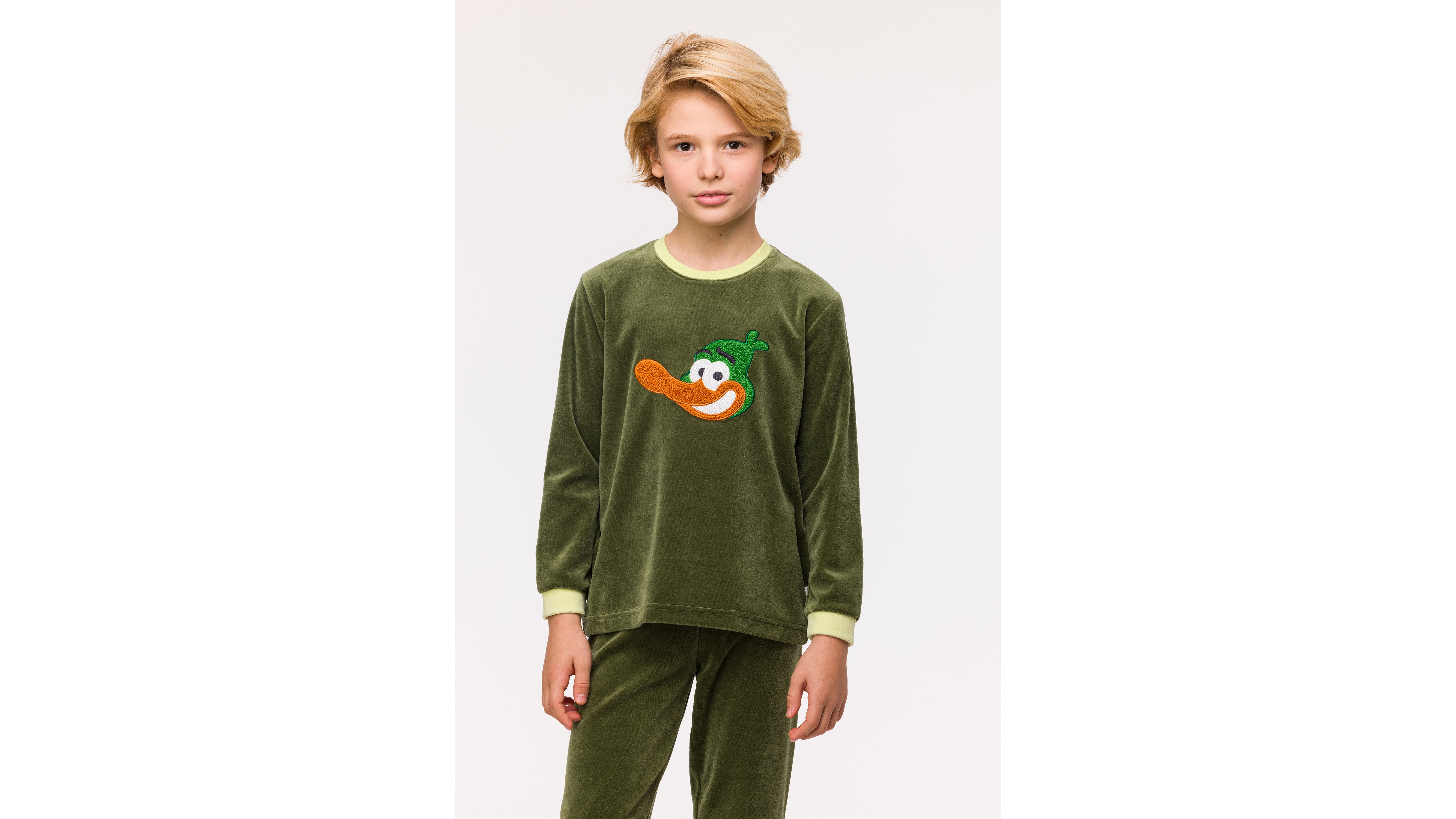 Sleepworld Pyjama Jongens Woody Duck Kakigroen