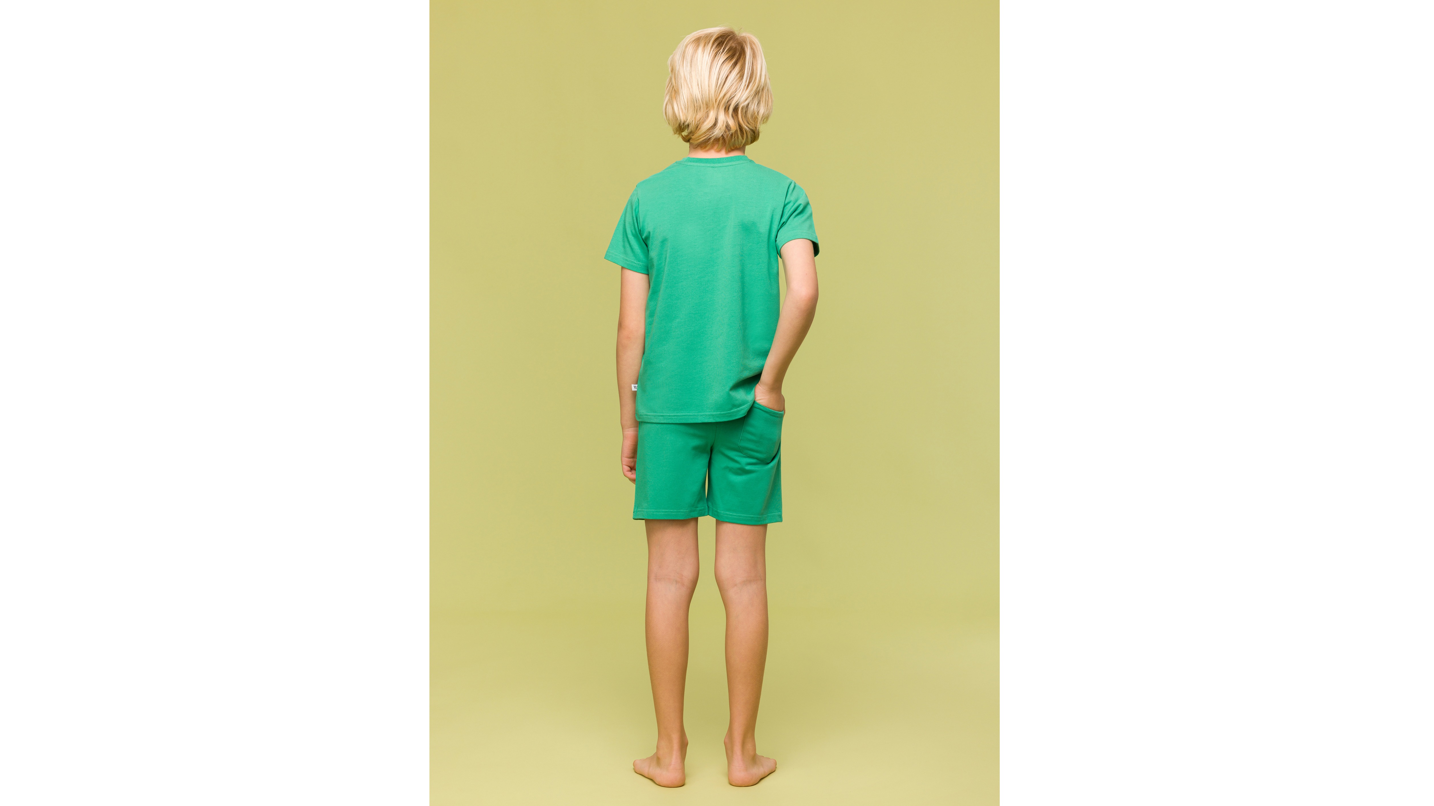 Pyjama Jongens Woody Short King Of Sleep - Groen back