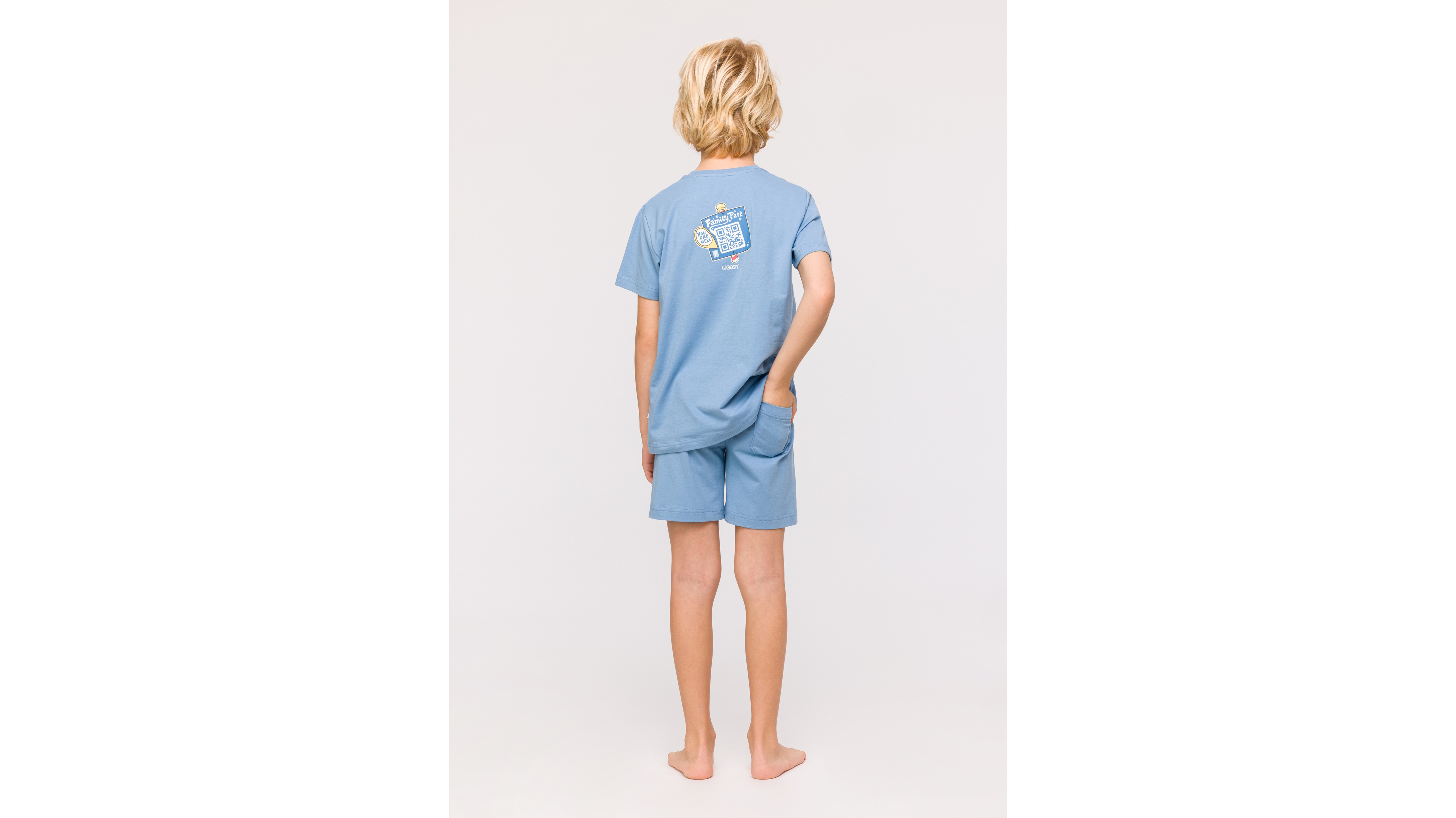 Pyjama Jongens Woody Zeepaardjes Staf - Blauw back