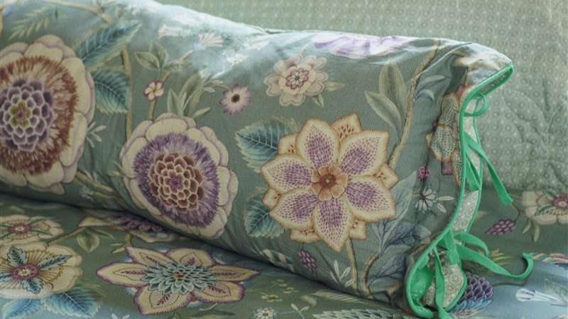 Sierkussen Pip Studio Viva Las Flores Long Cushion - Green detail